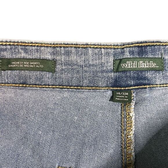 Wild Fable Womens Casual Denim Shorts High Rise Blue Wash 14/32 - Picture 3 of 9